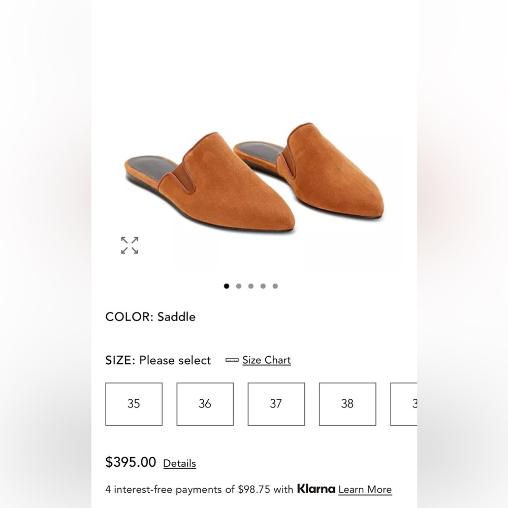 NWT Jenni Kayne Suede Mules. Size 39. Saddle color.